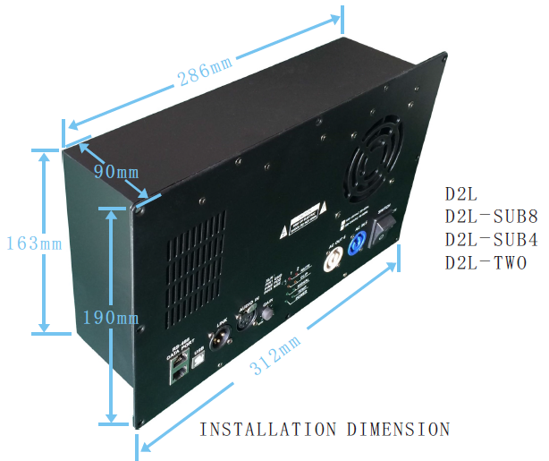 D2L 2通道DSP类别D 900W放大器模块