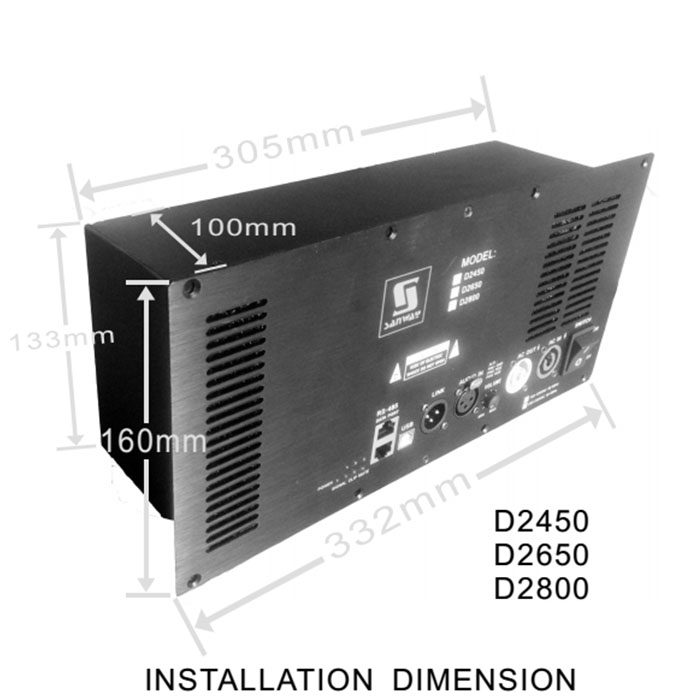 D2800 2CH DSP内置功率放大器模块